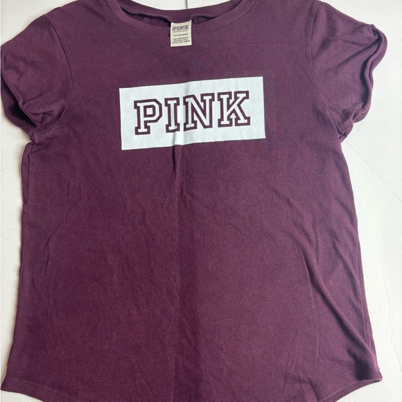 PINK Victoria's Secret Tops - PINK Victoria's Secret Plum Tee